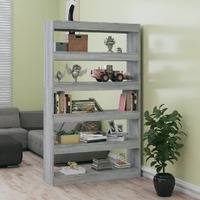  Book Cabinet/Room Divider Grey Sonoma 100x30x166 cm