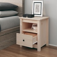  Bedside Cabinet 40x35x49 cm Solid Wood Pine
