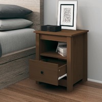  Bedside Cabinet Honey Brown 40x35x49 cm Solid Wood Pine