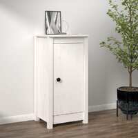  Sideboard White 39x35x80 cm Solid Wood Pine