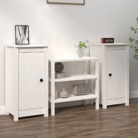  Sideboards 2 pcs White 39x35x80 cm Solid Wood Pine