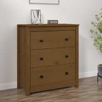  Sideboard Honey Brown 70x35x80 cm Solid Wood Pine