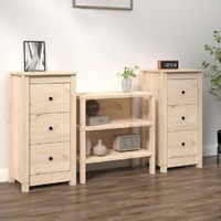  Sideboards 2 pcs 40x35x80 cm Solid Wood Pine