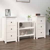  Sideboards 2 pcs White 40x35x80 cm Solid Wood Pine