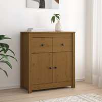  Sideboard Honey Brown 70x35x80 cm Solid Wood Pine