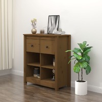  Sideboard Honey Brown 70x35x80 cm Solid Wood Pine