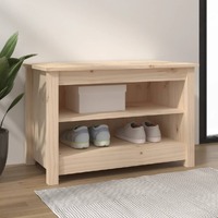  Shoe Bench 70x38x45.5 cm Solid Wood Pine