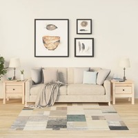  Side Tables 2 pcs 40x40x39 cm Solid Wood Pine
