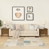  Side Tables 2 pcs Honey Brown 40x40x39 cm Solid Wood Pine