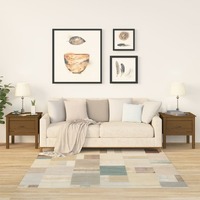  Side Tables 2 pcs Honey Brown 50x50x49 cm Solid Wood Pine