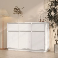  Sideboard White 110x34x75 cm Solid Wood Pine