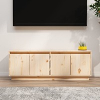  TV Cabinet 110x34x40 cm Solid Wood Pine