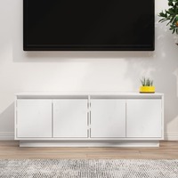  TV Cabinet White 110x34x40 cm Solid Wood Pine