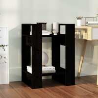  Book Cabinet/Room Divider Black 41x35x57 cm Solid Wood Pine