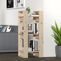  Book Cabinet/Room Divider 41x35x91 cm Solid Wood Pine