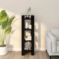  Book Cabinet/Room Divider Black 41x35x125 cm Solid Wood Pine