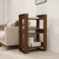  Book Cabinet/Room Divider Honey Brown 60x35x91 cm Solid Wood