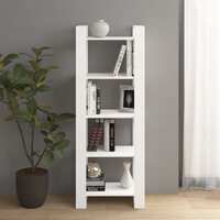  Book Cabinet/Room Divider White 60x35x160 cm Solid Wood