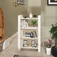  Book Cabinet/Room Divider White 80x35x125 cm Solid Wood Pine