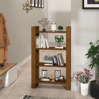  Book Cabinet/Room Divider Honey Brown 80x35x125 cm Solid Wood