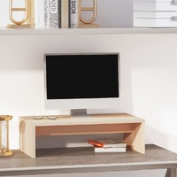  Monitor Stand 50x27x15 cm Solid Wood Pine