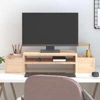  Monitor Stand 70x27.5x15 cm Solid Wood Pine