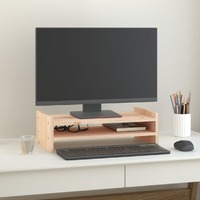  Monitor Stand 50x27x15 cm Solid Wood Pine