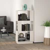  Book Cabinet/Room Divider White 51x25x101 cm Solid Wood Pine