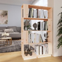  Book Cabinet/Room Divider 80x25x132 cm Solid Wood Pine