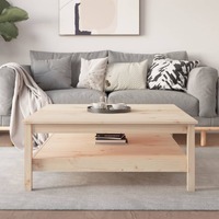  Coffee Table 100x100x40 cm Solid Wood Pine
