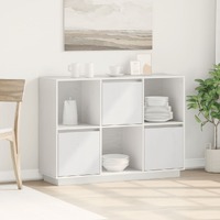  Sideboard White 110.5x35x80 cm Solid Wood Pine