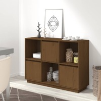  Sideboard Honey Brown 110.5x35x80 cm Solid Wood Pine