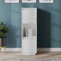  Highboard White 38x35x117 cm Solid Wood Pine