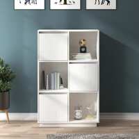  Highboard White 74x35x117 cm Solid Wood Pine