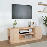  TV Cabinet 110x35x40.5 cm Solid Wood Pine