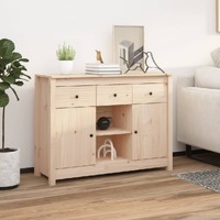  Sideboard 100x35x74.5 cm Solid Wood Pine