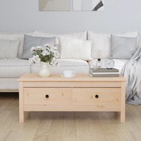  Coffee Table 100x50x40 cm Solid Wood Pine