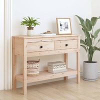  Console Table 100x35x75 cm Solid Wood Pine