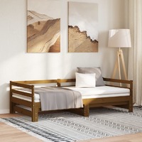  Pull-out Day Bed without Mattress Honey Brown 2x(90x190) cm