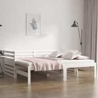  Pull-out Day Bed without Mattress White 2x(90x190) cm