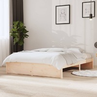  Bed Frame without Mattress Solid Wood 135x190 cm
