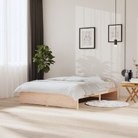  Bed Frame without Mattress Solid Wood 150x200 cm