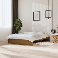  Bed Frame without Mattress Honey Brown Solid Wood 150x200 cm