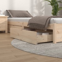  Bed Drawers 4 pcs Solid Wood Pine