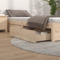  Bed Drawers 4 pcs Solid Wood Pine
