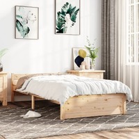  Bed Frame without Mattress Solid Wood 90x190 cm