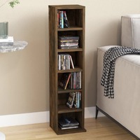  CD Cabinet Smoked Oak 21x20x88 cm Engineered Wood