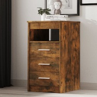  Drawer Cabinet Smoked Oak 40x50x76 cm Engineered Wood
