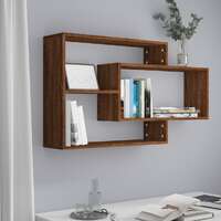  Wall Shelf Brown Oak 104x20x58.5 cm Engineered Wood