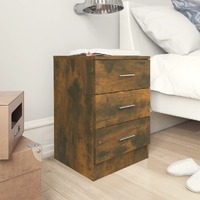  Bedside Cabinets 2 pcs Smoked Oak 38x35x56 cm Engineered Wood
